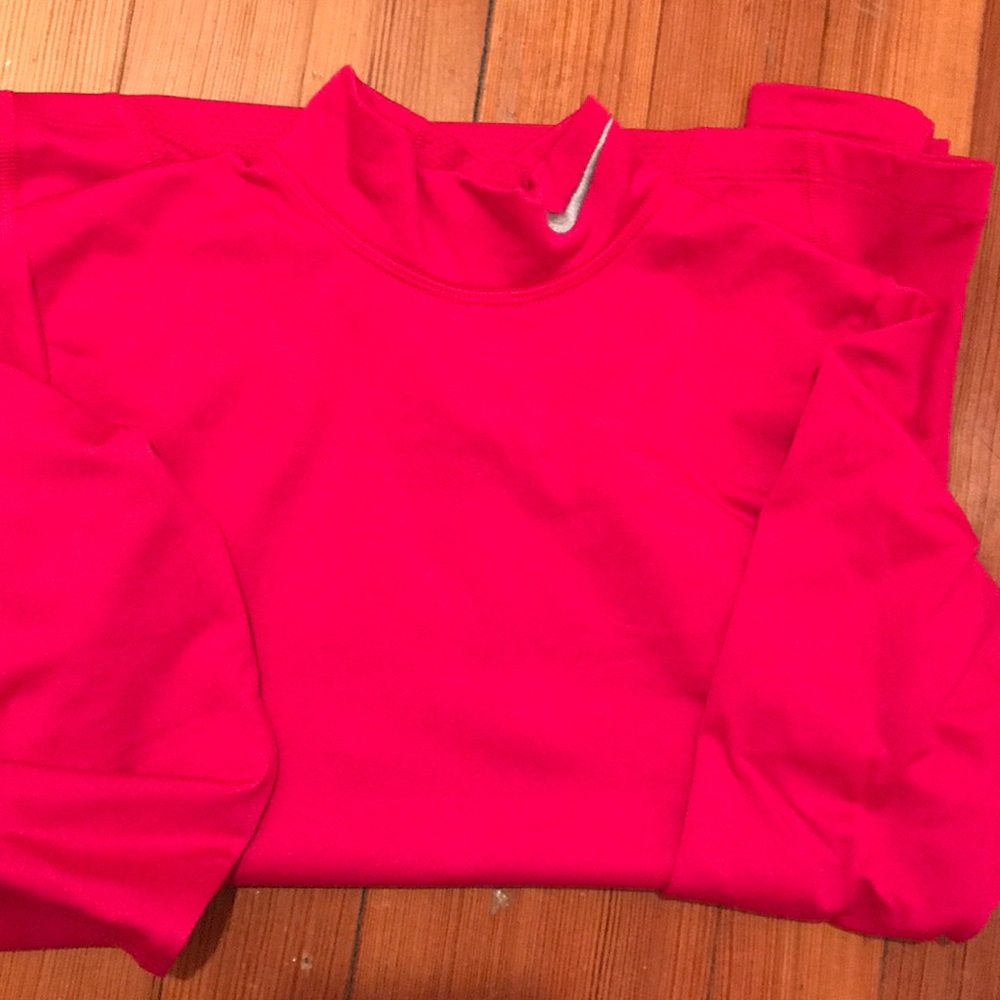 Nike dri fit pink compression shirt kids large